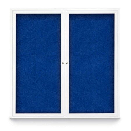 United Visual Products Sliding Door Indoor Enclosed Corkboard, 9 UV9029ACSH-GOLD-COBACC